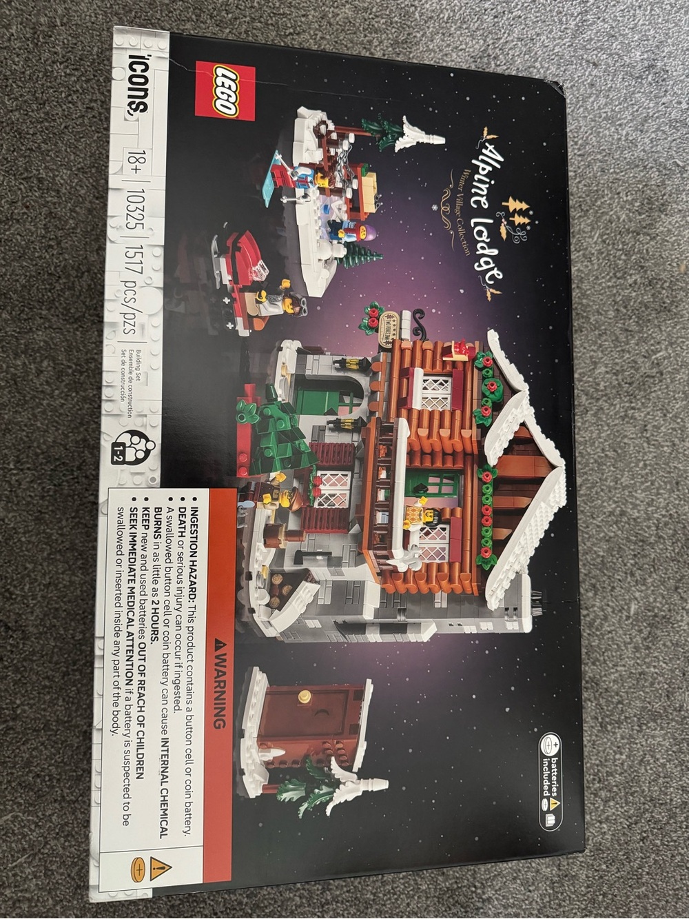 LEGO Icons Alpine Lodge Winter Chalet Set - Brown and White